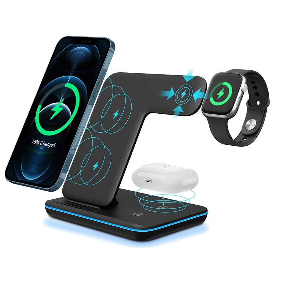 Everlab Wireless Charger Dock Charging Station 4 in 1 For Apple Watch iPhone Samsung