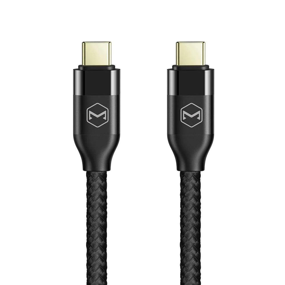 Mcdodo Gold Plated 100W USB Type C To Type C Cable, New Nylon Charger Cable, For iPhone 15/15 Pro/15 Plus/15 Pro Max, iPad Mini 6/ Pro 2021, MacBook Pro 2020, Samsung Galaxy S23, Nintendo Switch