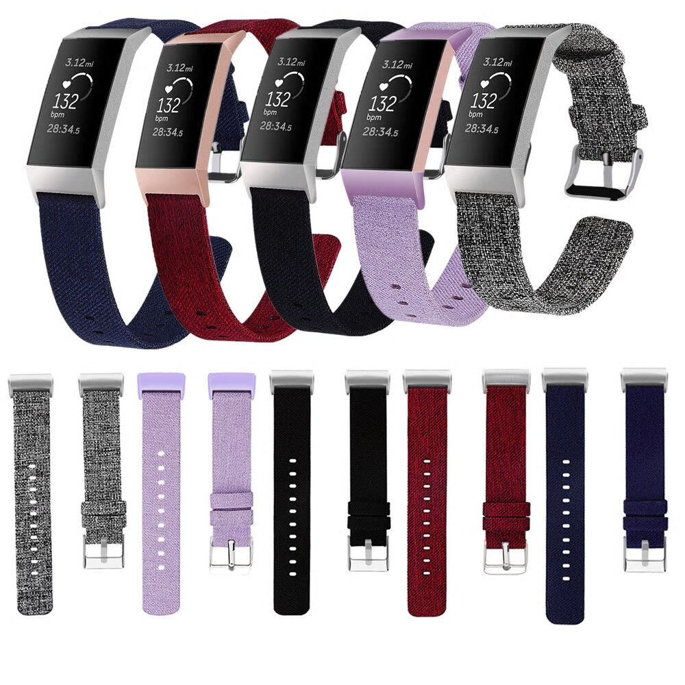 Everlab Fitbit Charge 3 4 Fabric Nylon Replacement Strap