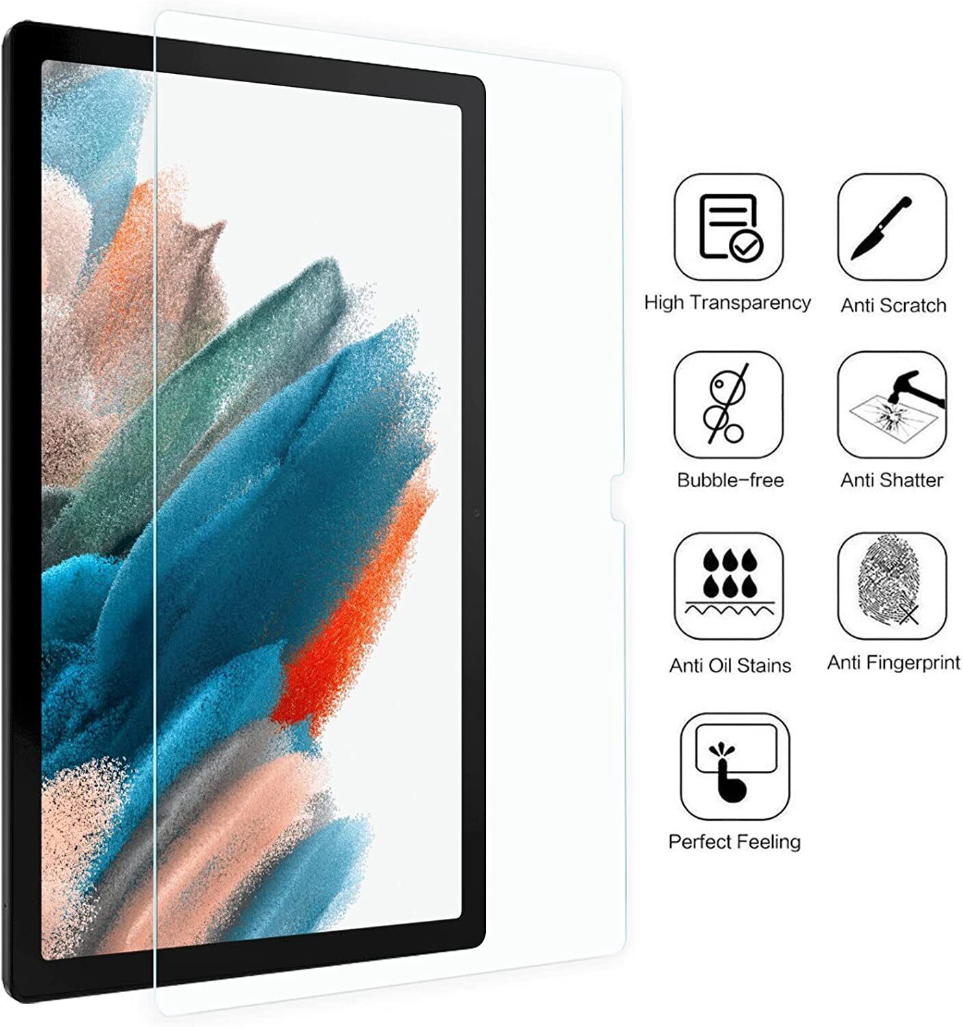 Nuglas Clear Tempered Glass Screen Protector For Samsung Galaxy Tab