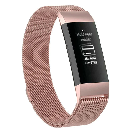 Everlab Magnetic Milanese Replacement Strap Metal Band For Fitbit Charge 3 4