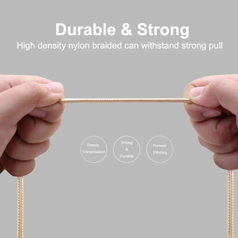 Everlab USB To Type-C Charging Cable Braided Nylon Data Cord For Samsung Huawei