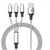 Everlab 3 in 1 USB Lightning Type-C Micro USB Charging Cable Cord For iPhone Samsung iPad