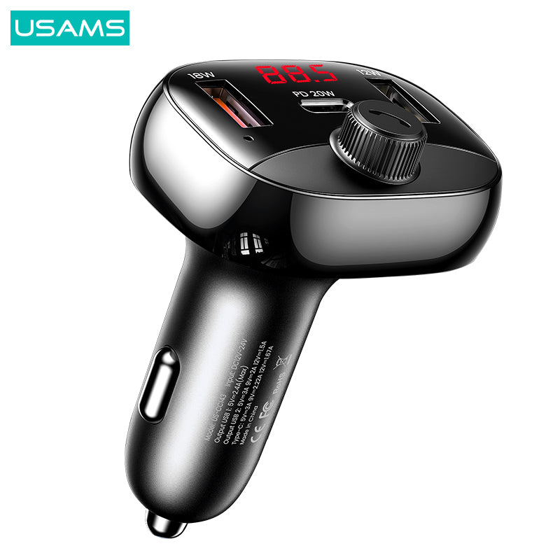 USAMS 50W Fast Charging Car Charger PD USB Type C Cigarette Lighter Adapter