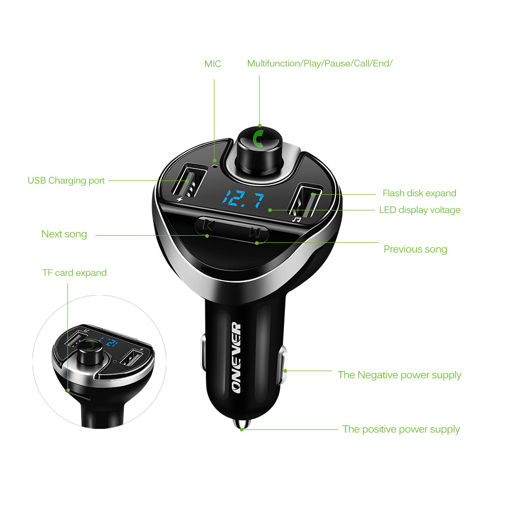 USAMS USB Fast Charging Car Charger QC 3.0 PD Type C Cigarette Lighter Adapter