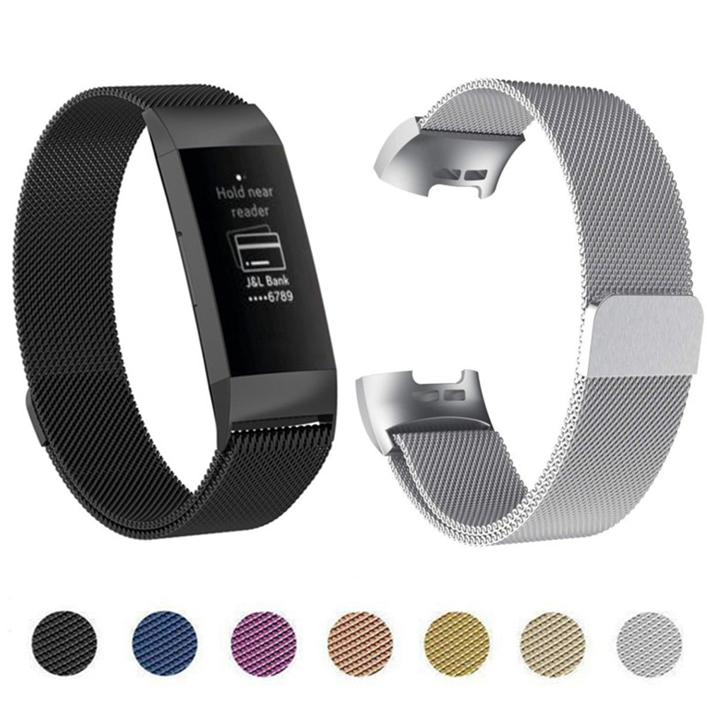 Everlab Magnetic Milanese Replacement Strap Metal Band For Fitbit Charge 3 4