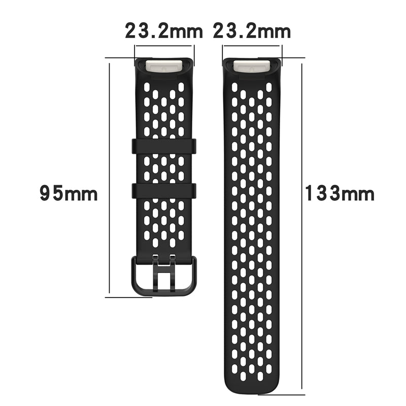 Everlab Silicone Dot Replacement Strap Sport Watch Band Fitbit Charge 6 5