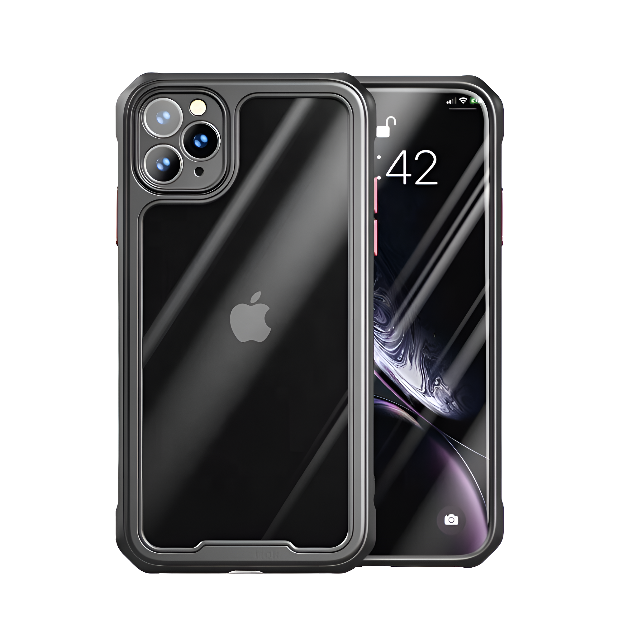 Everlab Luxury Transparent Back Case For iPhone Full Protective Armor Covers