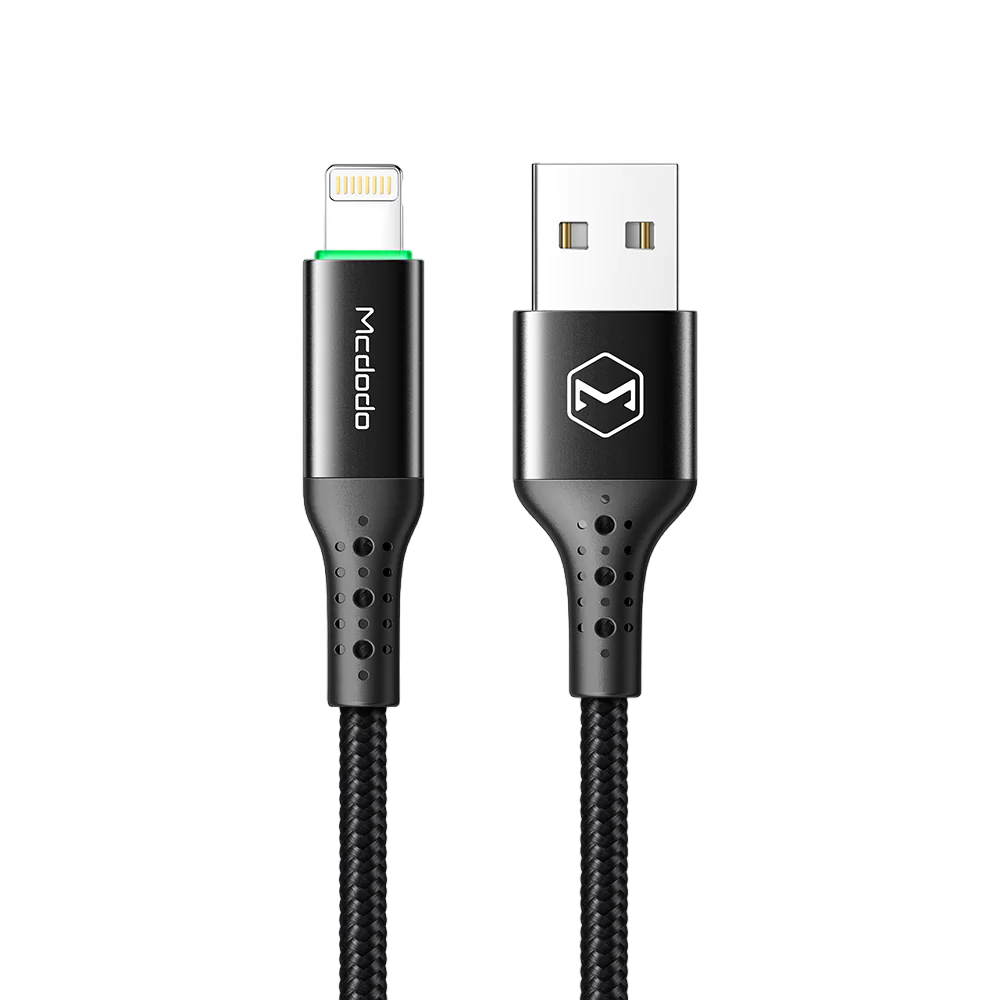 MCDODO USB To Lightning Charging Cable Auto Power Off Charger Cord For iPhone 14 13 12 Pro Max Plus Mini