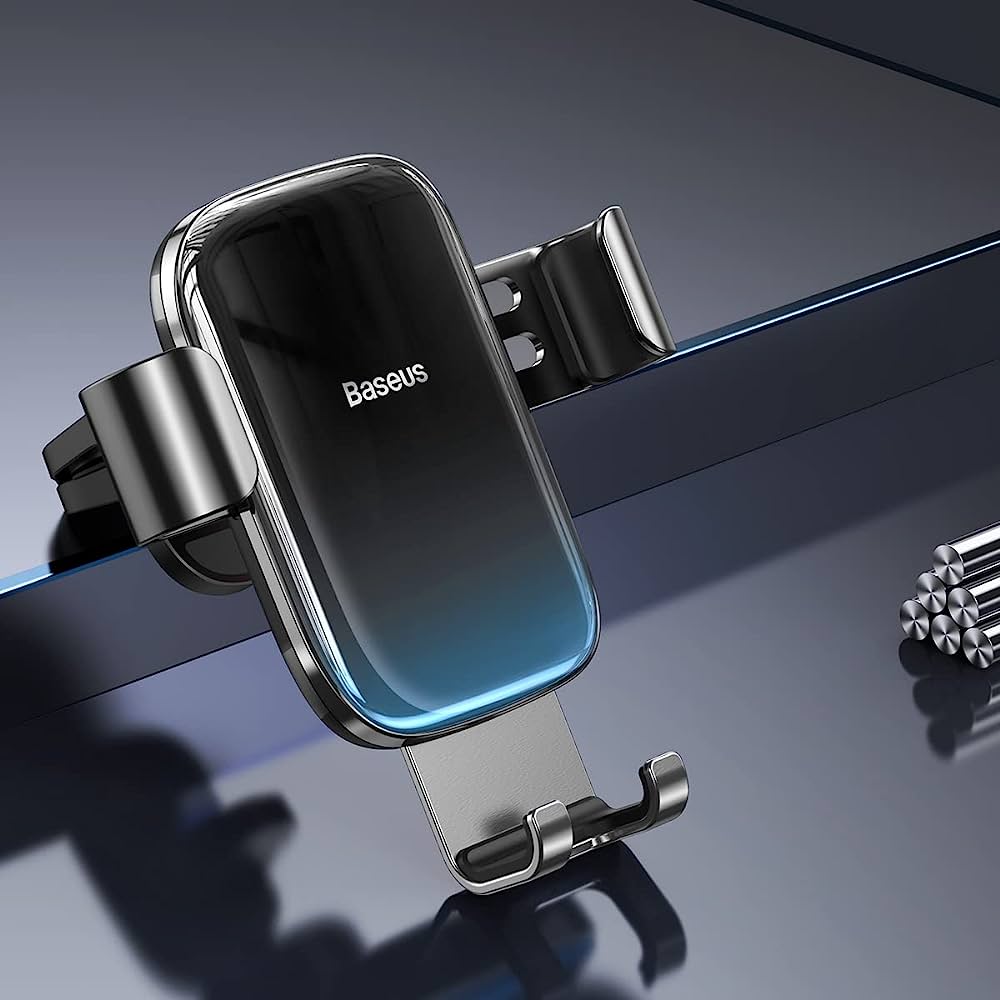 Baseus Gravity Car Phone Holder Air Vent Clip Mount For iPhone Samsung Huawei (Glaze Midnight)