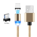 Everlab 360 Degree Magnetic USB Type C, Lightning, Micro USB LED Charging Cable For iPhone Samsung