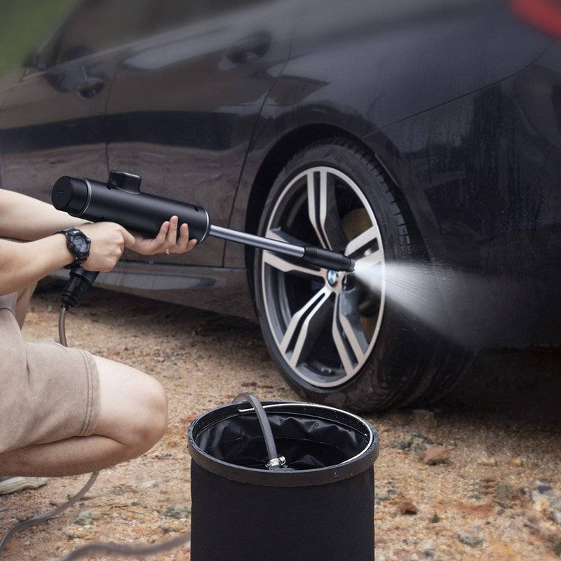 Baseus Electric Car Wash Spray Gun High Powered Portable Washer Cordless (Black)