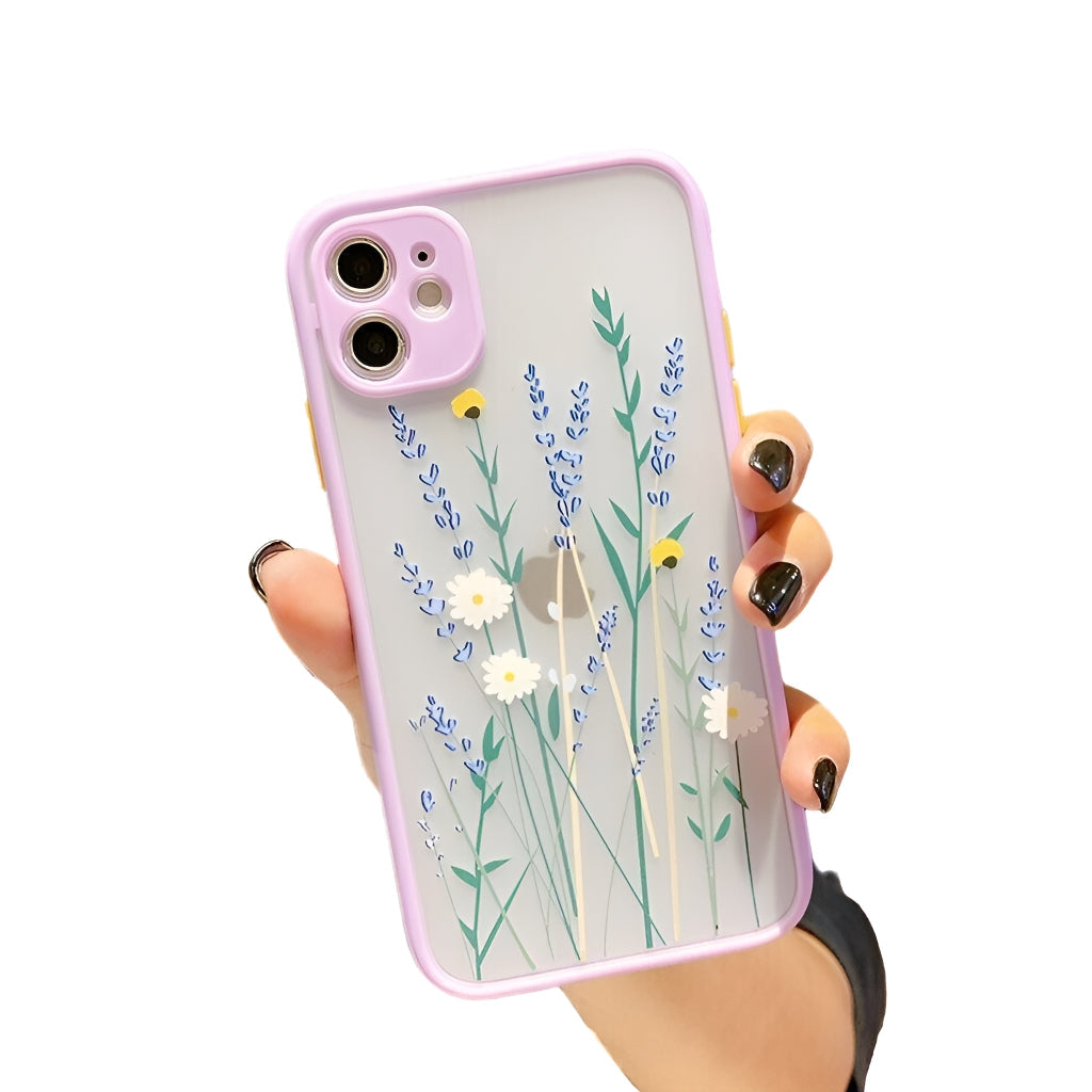 Silocone iPhone Case Flower Pattern Cover